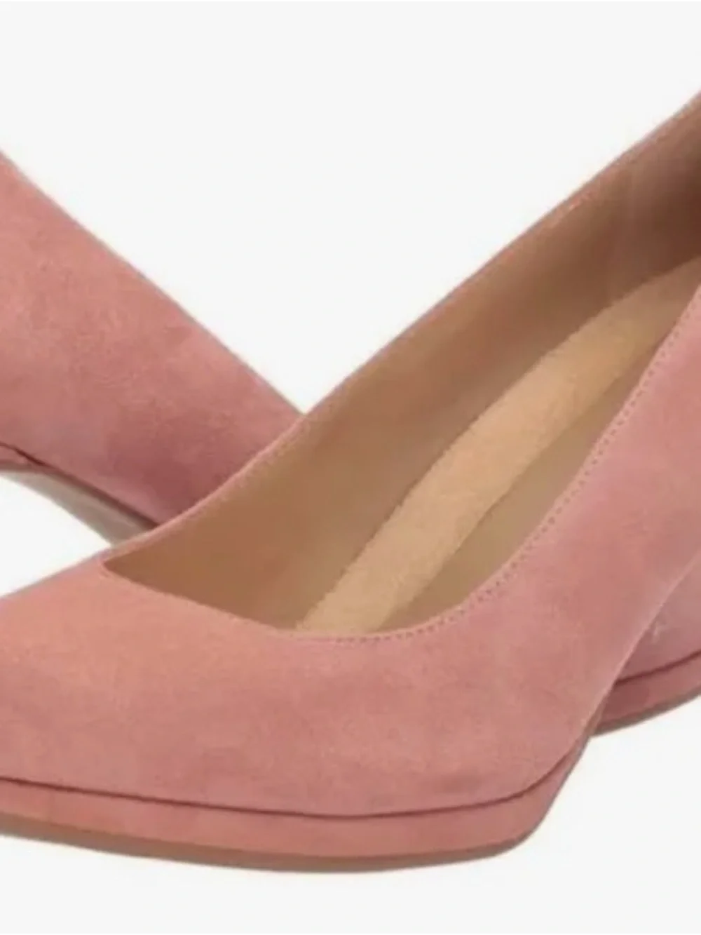Naturalizer Pink Suede Mid Heel Pumps